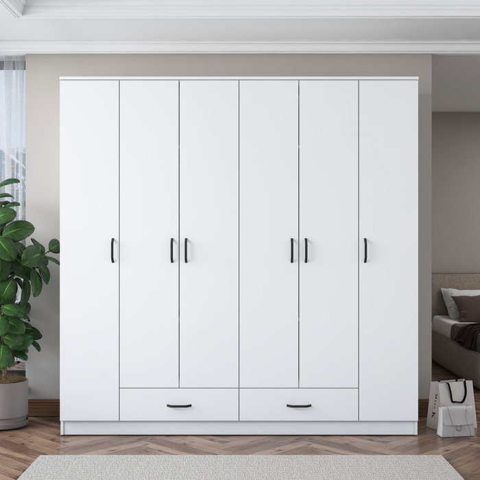 Hanah Home Armario Blanco con Estanterías